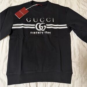 Gucci Long Sleeve Logo Shirt – Black